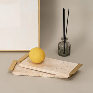 luxury stone tray earthworks handcrafted travertine serving tray elegant home decor set view
