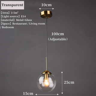 Polished Glass Pendant Light – Modern LED Ceiling Lamp | Living Room Lighting