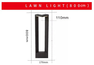 Modern Garden Lamp – Black Aluminum Outdoor Lighting Fixture | Stylish Patio Light