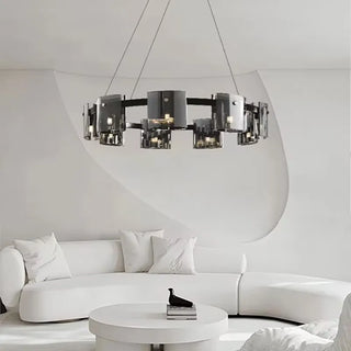 Modern Glass Pendant Light – Square Pendant Light with Clear Glass Shade & Iron Frame