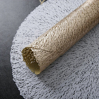 heat insulation placemats non slip pvc dining coasters table protection pads top view