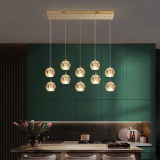 Modern Crystal Pendant Light – Elegant LED Ceiling Lamp for Living Room Illumination