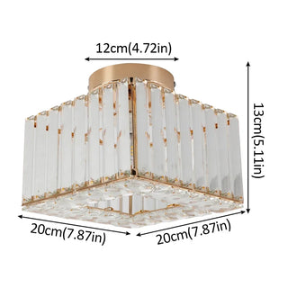 Gold Crystal Ceiling Light – Luxury Bedroom Lighting With Crystal Chandelier Light