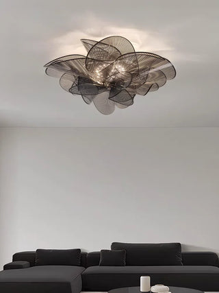 Modern Ceiling Light – Black PVC LED Fixture | Bedroom Surface Mount Lamp