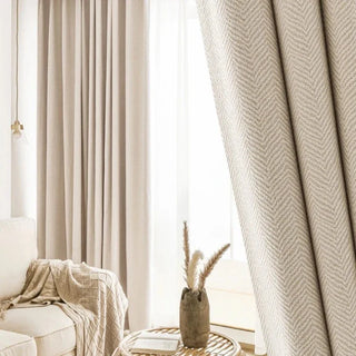 blackout curtain london luxury cream beige thermal insulated drapes angle view