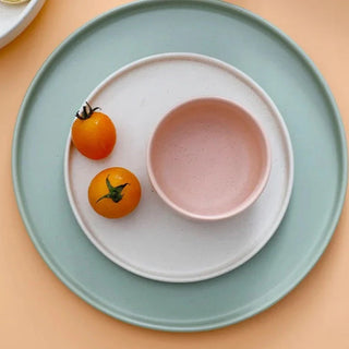 japanese ceramic dinnerware earthworks minimalist porcelain tableware pink plates bowls detail