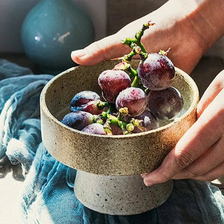 japanese ceramic fruit bowl earthworks handcrafted small porcelain serving set view