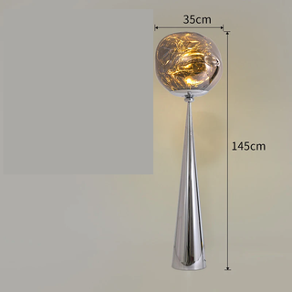 Lava Ball Floor Lamp – Decorative Aluminum Base With Acrylic Globe Light