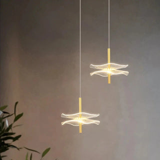 Modern LED Pendant Light – Scandinavian Gold Lampshade With Soft Ambient Lighting