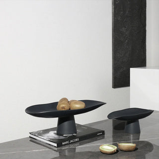 resin fruit plate earthworks handcrafted italian resin plate elegant black platter serveware set view