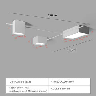 Modern LED Ceiling Light – Acrylic Surface Mount Light With Stainless Steel Finish