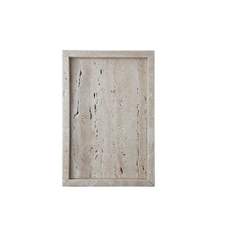 travertine stone plate earthworks handcrafted italia luxury minimalistic stone tray angle view