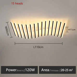 Semi-Flush Chandelier – Modern LED Ceiling Light | Iron Fixture for Dining Room
