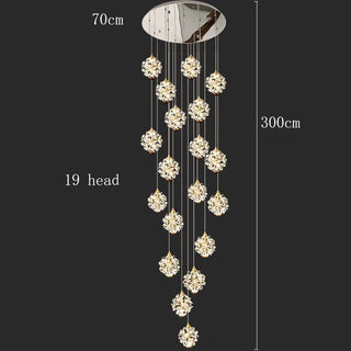 Modern Crystal Chandelier – Dimmable LED Pendant Light | Living Room Lighting