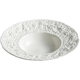 ceramic plate mikonos rock earthworks handcrafted porcelain dish hemma home front view