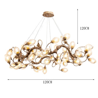 Modern LED Pendant Light - Alloy Rope Installation Light with Remote Control