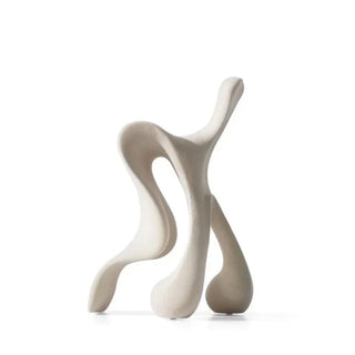 resin art sculpture white abstract handcrafted modern simplicity decor front view