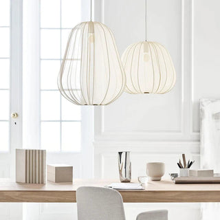 Soft fabric pendant top view — modern diffuser hanging fixture