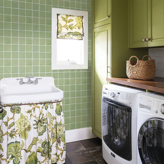 sicily wall tile panels self-adhesive eco vinyl sage green matte finish close-up