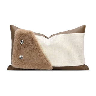 italian luxury cushion cover handcrafted woven textile pillow case 30x50 cm front view