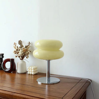 Macaron Stained Glass Lamp – Colorful Table Lamp with Crystal Lampshade