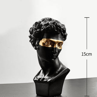 david head classical art bust resin sculpture modern decor close-up detail