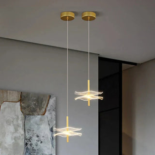 Modern LED Pendant Light – Scandinavian Gold Lampshade With Soft Ambient Lighting