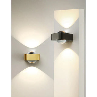 Modern Wall Light | Stainless Steel LED Wall Lamp - Black & Gold Sconce