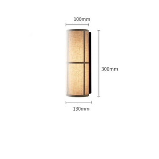 Japanese Fabric Wall Light – Zen Bedroom Lighting | Iron Body Wall Sconce
