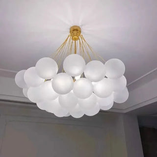 LED Pendant Light – Modern Chandelier with Glass Balls | Adjustable Height