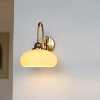 Glass Wall Light – Textured Glass Sconce with Gold or Chrome Finish