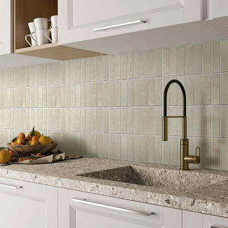 wall tile panels beige vinyl self adhesive eco friendly waterproof kitchen bathroom close-up