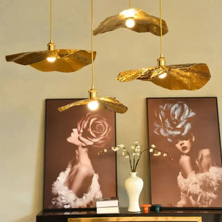 Modern Pendant Light – Artistic LED Pendant Light Fixture with Gold Finish