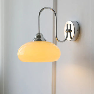 Glass Wall Light – Textured Glass Sconce with Gold or Chrome Finish