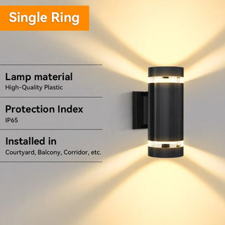 Waterproof Outdoor Wall Light – LED Energy Efficient Black Metal Sconce
