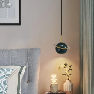 Copper Pendant Light – Minimalist Polished Copper Finish LED Bedroom Lighting