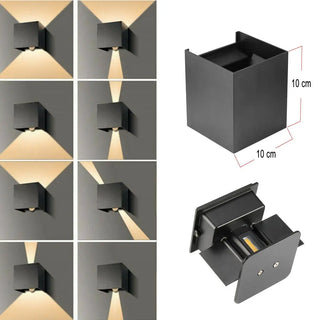 Modern LED Wall Light – Aluminum Black Fixture with Integrated LED Technology