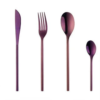 designer cutlery set stainless steel luxury dining utensils eco-friendly flatware top view