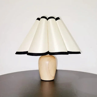 Wooden Table Lamp – Fabric Lampshade, Soft Ambient Light for Living Room