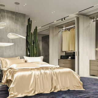 mulberry silk bedding luxury silk duvet cover silky pillowcases set detail