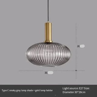 Smoked Glass Pendant Light – Nordic Pendant Light for Dining Room Lighting