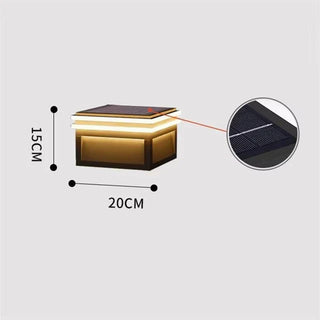 Outdoor Solar Lamp – Square Stainless Steel LED Garden Light | Weather Resistant Design