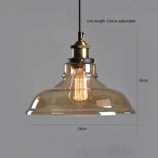Smoked Glass Pendant Light - Modern LED Aluminium Lamp for Living Rooms