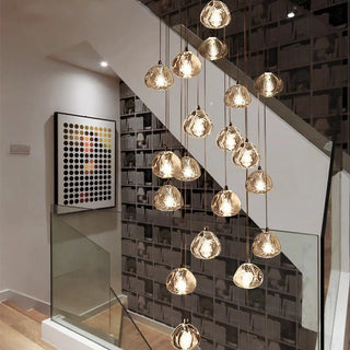 Modern Crystal Chandelier – Elegant LED Pendant Light Fixture for Living Room