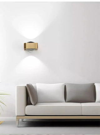 Modern Wall Light | Stainless Steel LED Wall Lamp - Black & Gold Sconce