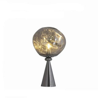Lava handcrafted chrome decorative table lamp — LED light source
