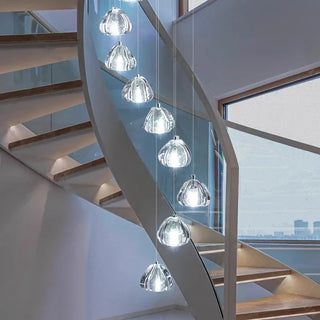 Modern Crystal Chandelier – Elegant LED Pendant Light Fixture for Living Room