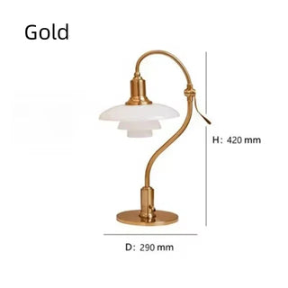 Bauhaus Table Lamp – Modern Glass and Iron Lamp with Soft Ambient Lighting