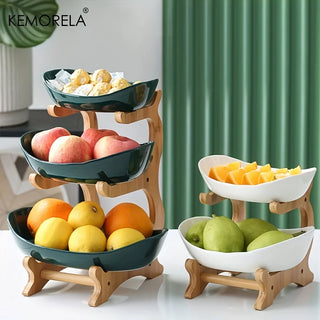 Modern wood fruit platter