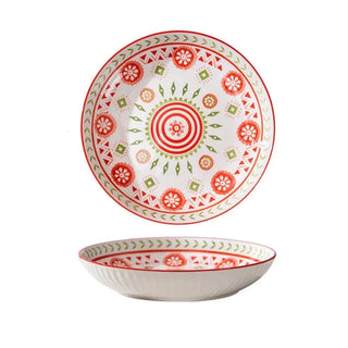 ceramic art plates earthworks handcrafted porcelain dinnerware set elegant european style lifestyle view